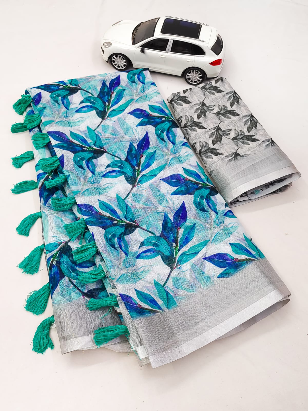  MG 334 Linen Designer Printed Sarees Catalog